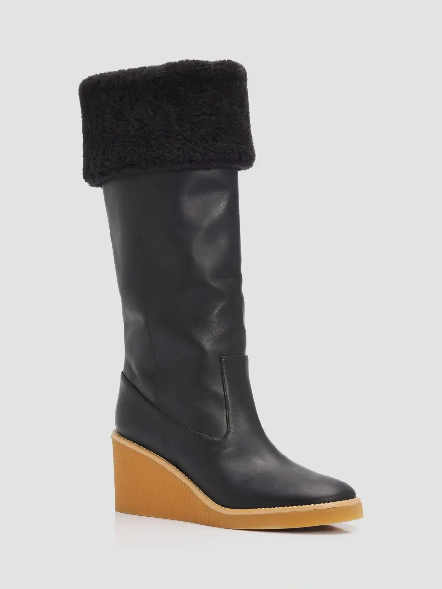 Odissì Women's Alma Shearling-Lined Leather Boots | Thumbnail 3 Odissì Women's Alma Shearling-Lined Leather Boots | Thumbnail 3