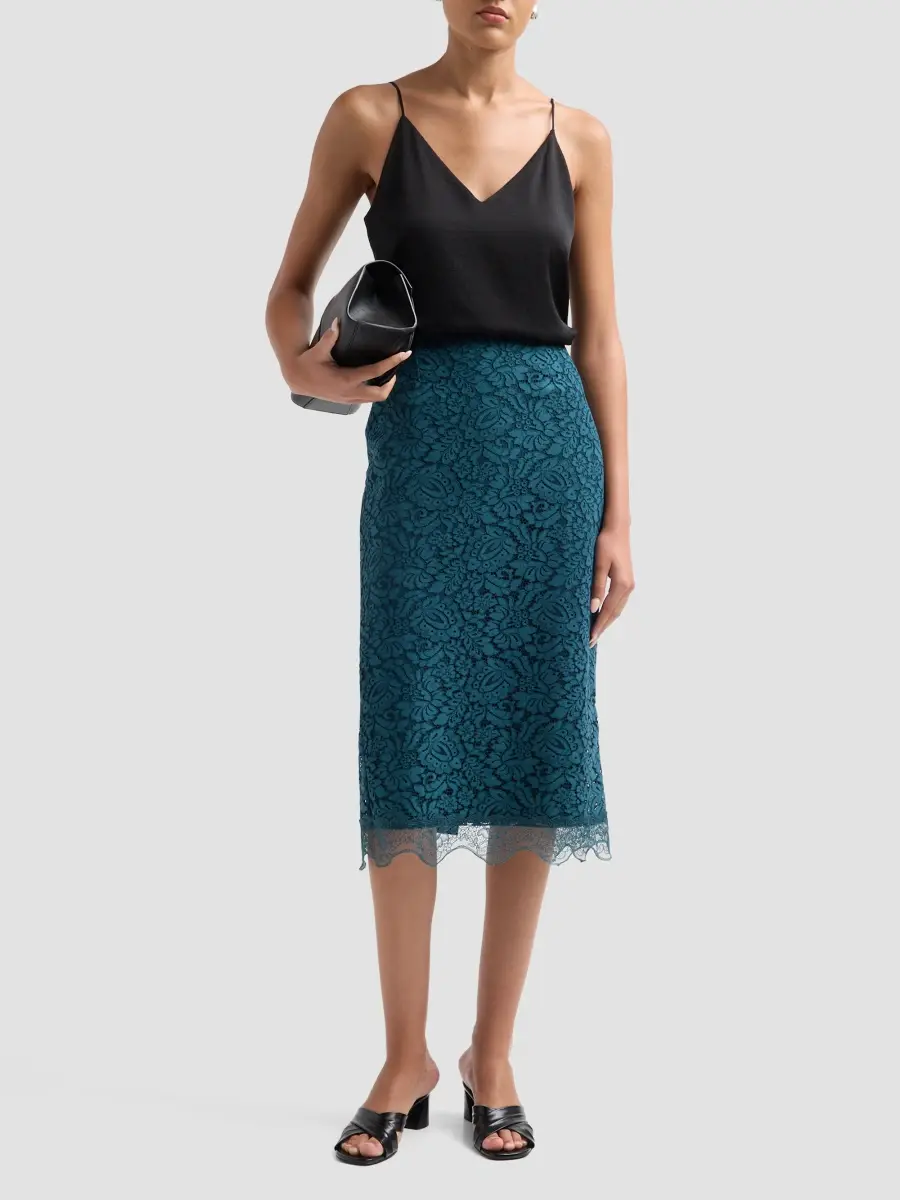 Chiara Boni La Petite Robe Women's Lace Pencil Midi Skirt | Thumbnail 2 Chiara Boni La Petite Robe Women's Lace Pencil Midi Skirt | Thumbnail 2