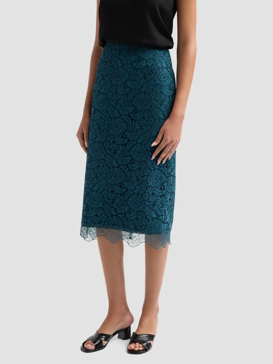 Chiara Boni La Petite Robe Women's Lace Pencil Midi Skirt | Thumbnail 4 Chiara Boni La Petite Robe Women's Lace Pencil Midi Skirt | Thumbnail 4