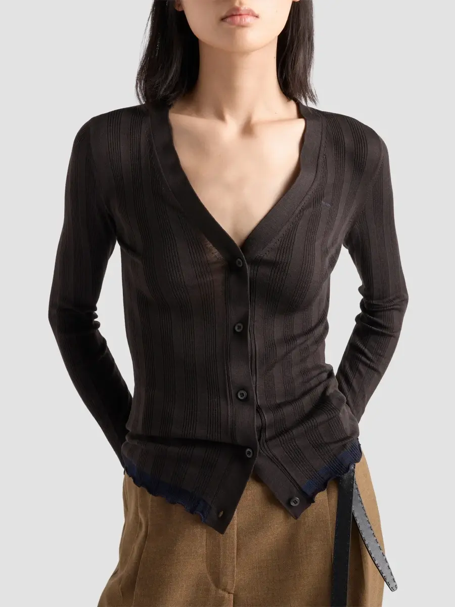 Prada Women's Wool Cardigan | Thumbnail 3 Prada Women's Wool Cardigan | Thumbnail 3