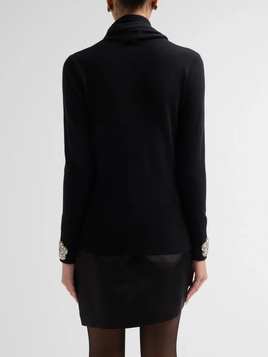 Chiara Boni La Petite Robe Women's Reum Scarf Turtleneck Sweater | Thumbnail 3
