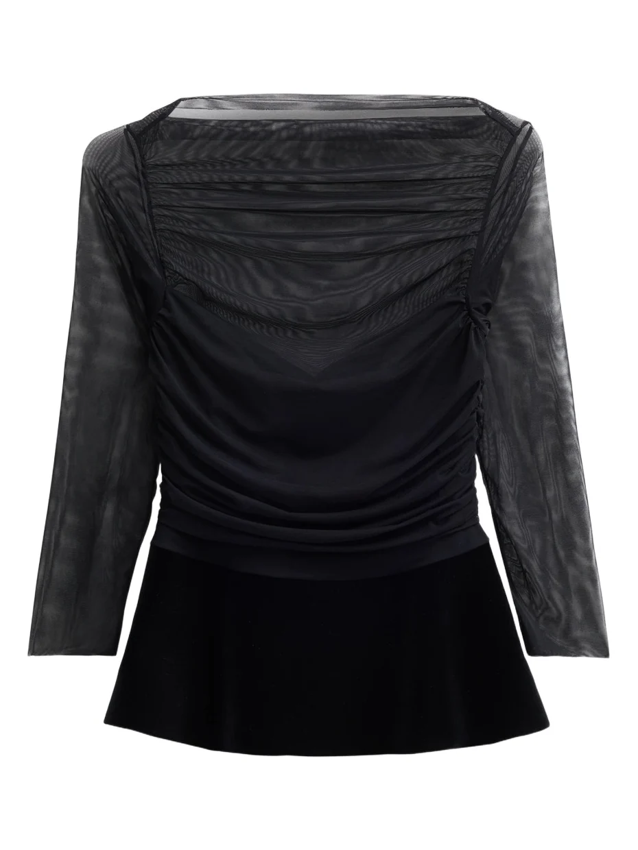 Chiara Boni La Petite Robe Women's Mausi Velvet Illusion Top