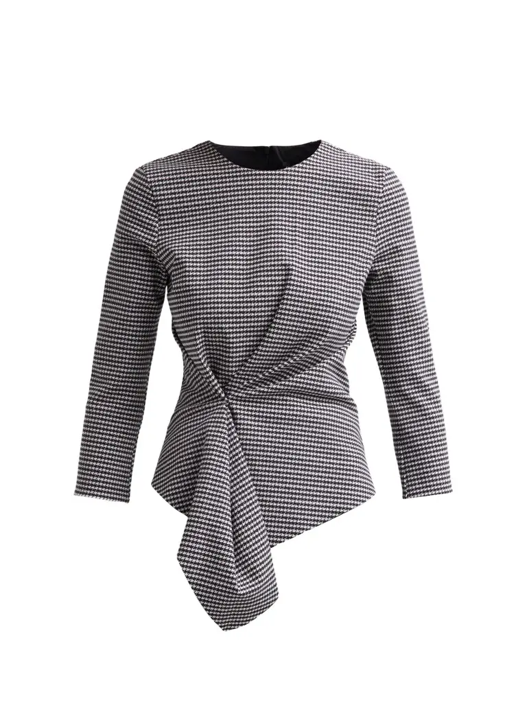 Women's Vione Houndstooth Pinched Top Women's Vione Houndstooth Pinched Top