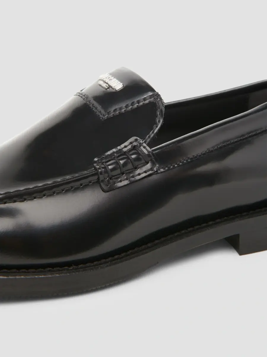 MOSCHINO Men's Logo Leather Loafers | Thumbnail 3 MOSCHINO Men's Logo Leather Loafers | Thumbnail 3