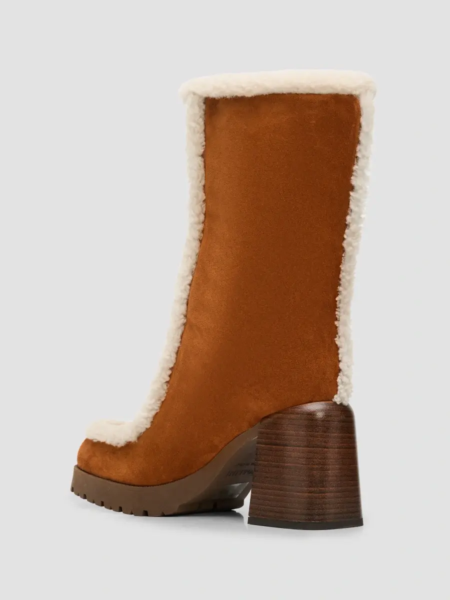 Pollini Women's Suede & Shearling Ankle Boots | Thumbnail 4 Pollini Women's Suede & Shearling Ankle Boots | Thumbnail 4