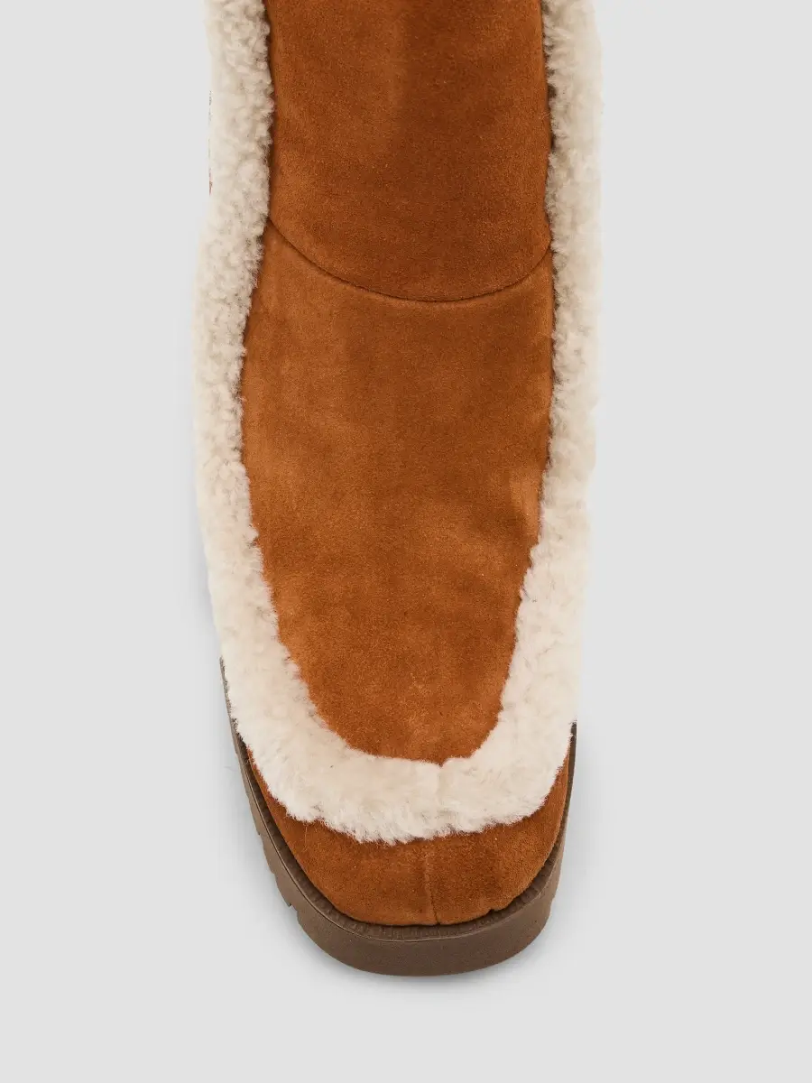 Pollini Women's Suede & Shearling Ankle Boots | Thumbnail 6 Pollini Women's Suede & Shearling Ankle Boots | Thumbnail 6