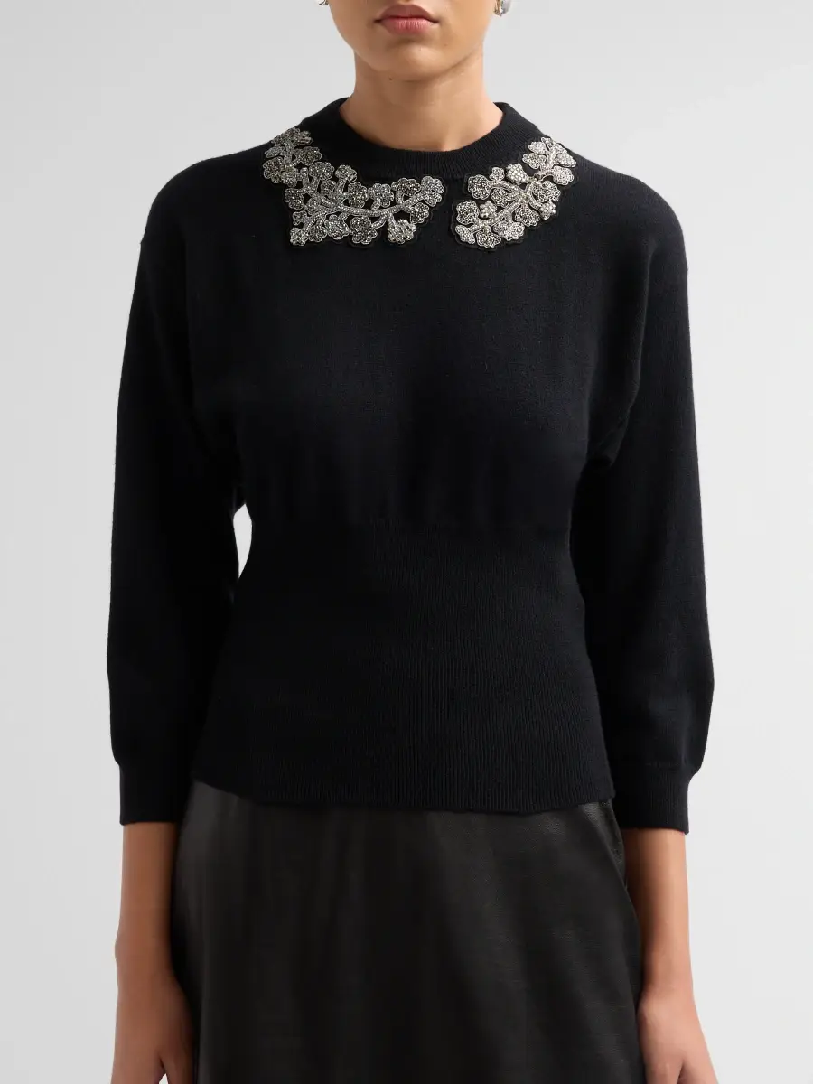 Chiara Boni La Petite Robe Women's Lissia Embellished Sweater | Thumbnail 5