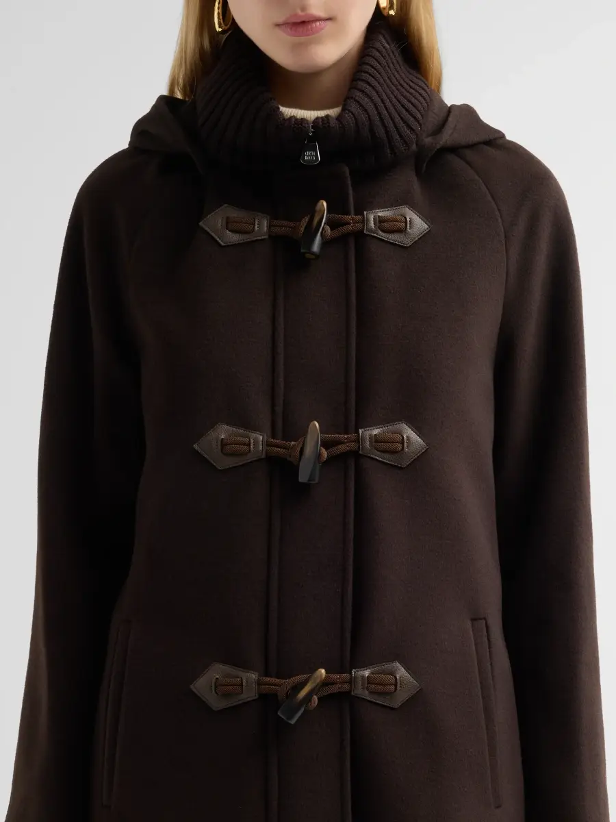 Cinzia Rocca Women's Virgin Wool Toggle Hooded Coat | Thumbnail 5