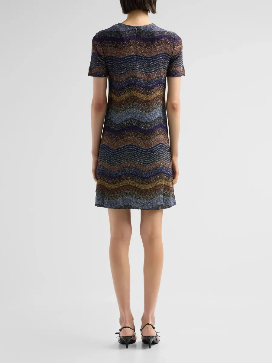 Missoni Women's Wave Motif Short-Sleeve Mini Dress | Thumbnail 3 Missoni Women's Wave Motif Short-Sleeve Mini Dress | Thumbnail 3