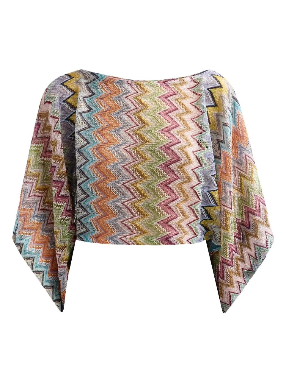 Women's Zigzag Draped-Sleeve Blouse Women's Zigzag Draped-Sleeve Blouse