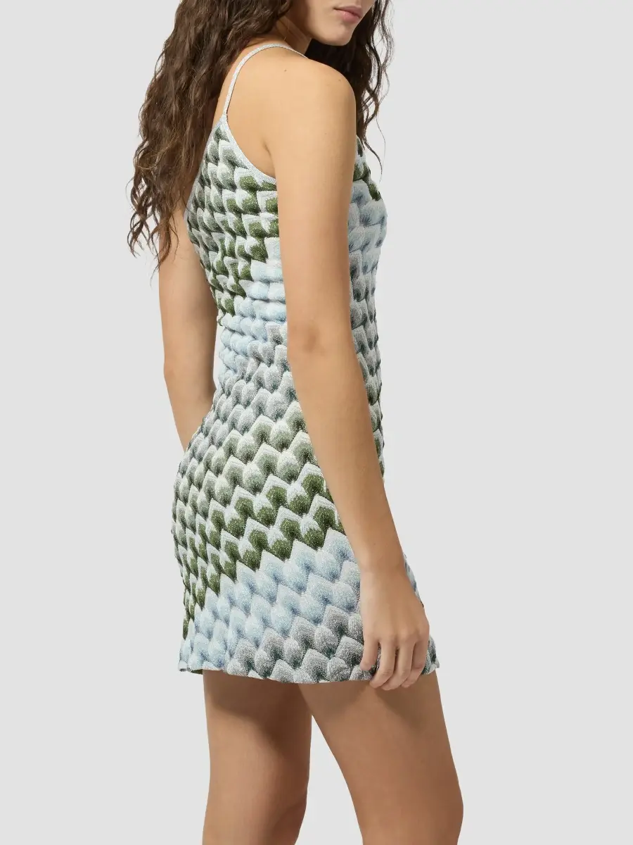 Missoni Women's Chevron One-Shoulder Knit Mini Dress | Thumbnail 2