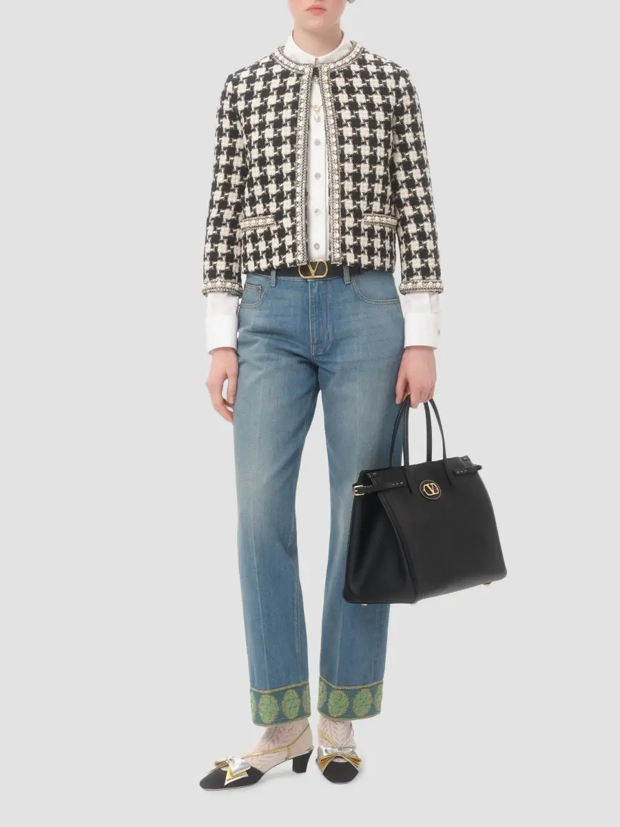 Valentino Women's Antibes Medium Calfskin Shopping Bag | Thumbnail 8 Valentino Women's Antibes Medium Calfskin Shopping Bag | Thumbnail 8