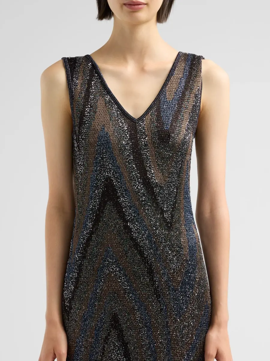 Missoni Women's Zigzag Metallic Knit Maxi Dress | Thumbnail 5 Missoni Women's Zigzag Metallic Knit Maxi Dress | Thumbnail 5