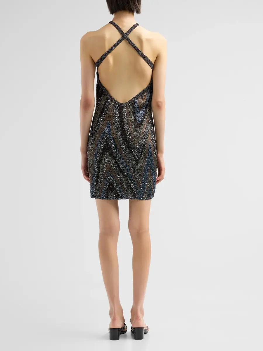 Missoni Women's Zigzag Halterneck Mini Dress | Thumbnail 3 Missoni Women's Zigzag Halterneck Mini Dress | Thumbnail 3
