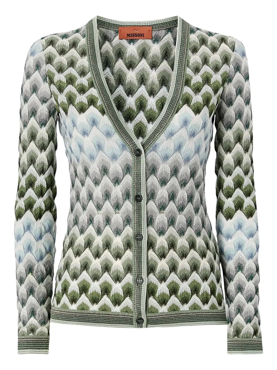 Missoni Women's Scale Pattern V-Neck Sweater