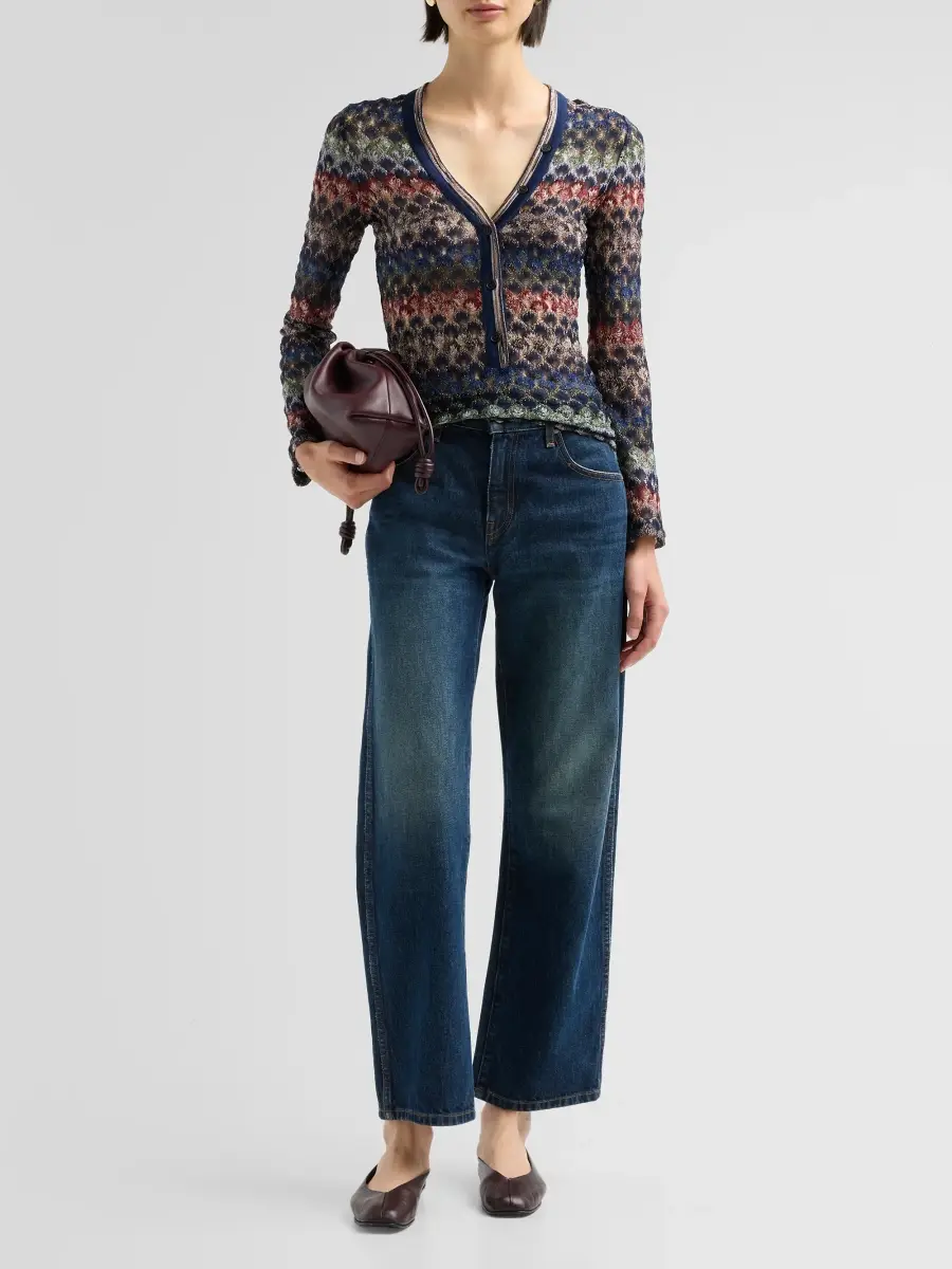 Missoni Women's Chevron Knit V-Neck Henley | Thumbnail 2 Missoni Women's Chevron Knit V-Neck Henley | Thumbnail 2