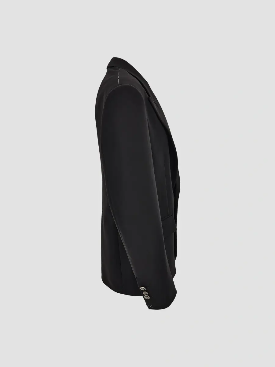 Versace Men's Stretch-Virgin Wool Peak-Lapel Blazer | Thumbnail 3 Versace Men's Stretch-Virgin Wool Peak-Lapel Blazer | Thumbnail 3