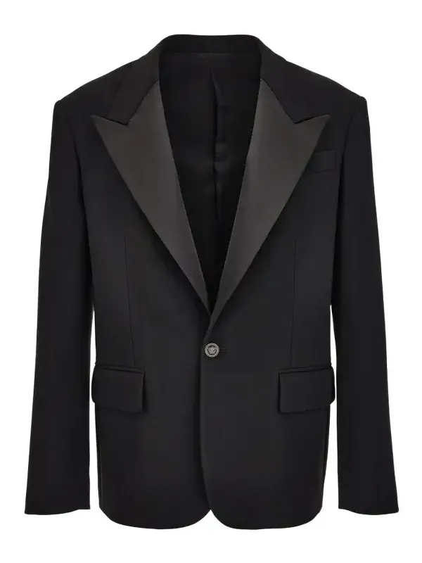 Versace Men's Stretch-Virgin Wool Peak-Lapel Blazer