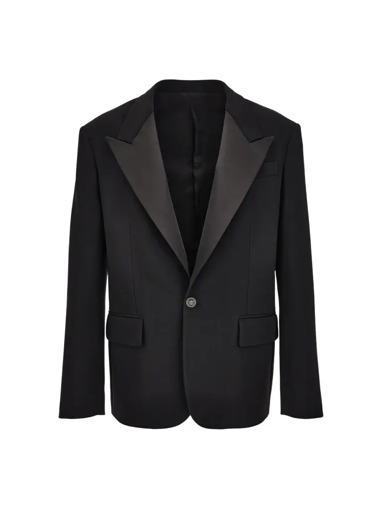 Versace Men's Stretch-Virgin Wool Peak-Lapel Blazer