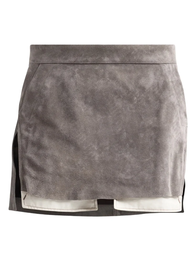 Women's Fog Cut-Off Leather Mini Skirt Women's Fog Cut-Off Leather Mini Skirt