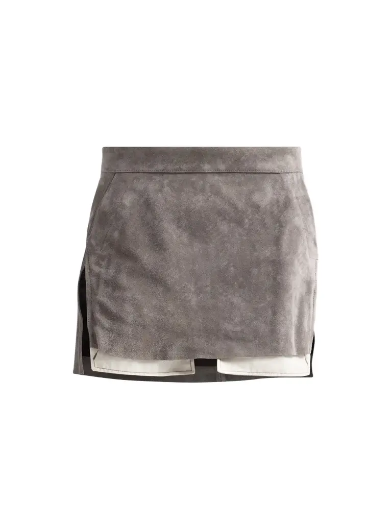 Women's Fog Cut-Off Leather Mini Skirt Women's Fog Cut-Off Leather Mini Skirt