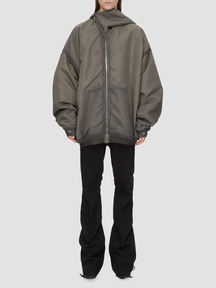 Rick Owens Men's Mountain Hun Hooded Jacket | Thumbnail 2 Rick Owens Men's Mountain Hun Hooded Jacket | Thumbnail 2