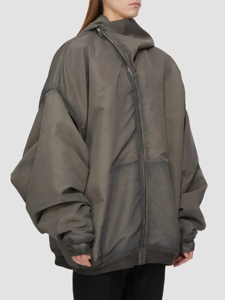 Rick Owens Men's Mountain Hun Hooded Jacket | Thumbnail 4 Rick Owens Men's Mountain Hun Hooded Jacket | Thumbnail 4