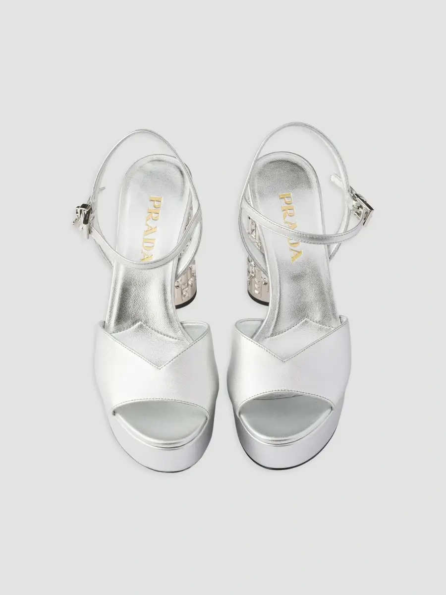 Prada Women's Mordoré Nappa Leather Platform Sandals | Thumbnail 2 Prada Women's Mordoré Nappa Leather Platform Sandals | Thumbnail 2