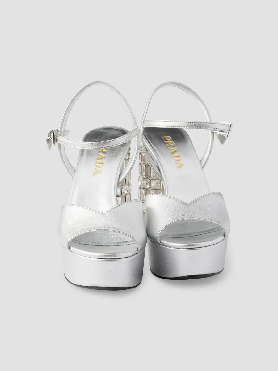 Prada Women's Mordoré Nappa Leather Platform Sandals | Thumbnail 3 Prada Women's Mordoré Nappa Leather Platform Sandals | Thumbnail 3