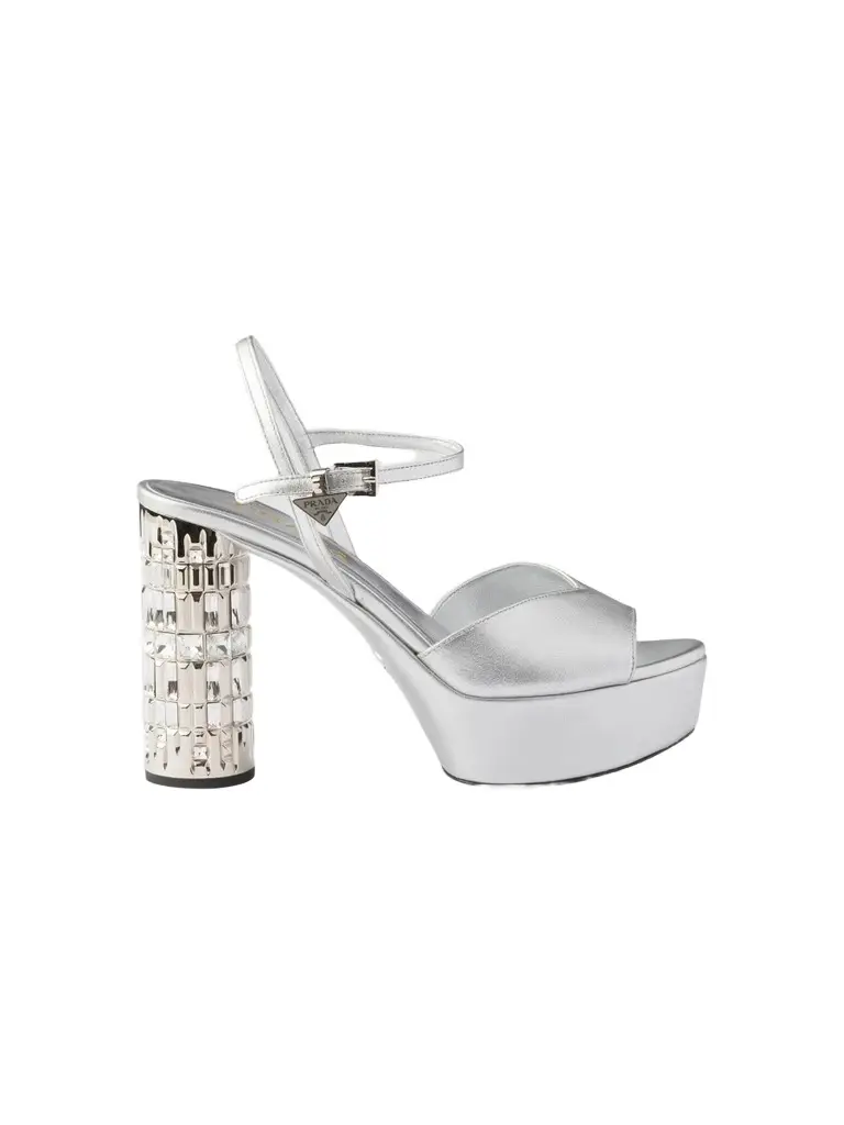 Prada Women's Mordoré Nappa Leather Platform Sandals