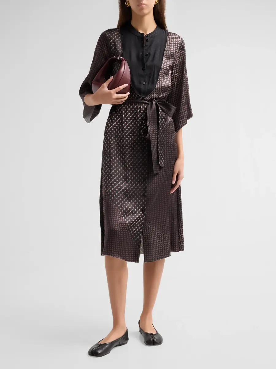 Maison Margiela Women's Belted Day Midi Dress | Thumbnail 2