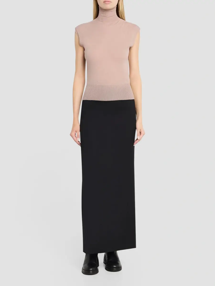 Rick Owens Women's Wool Sleeveless Turtleneck | Thumbnail 2 Rick Owens Women's Wool Sleeveless Turtleneck | Thumbnail 2