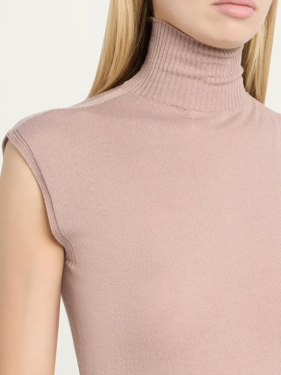 Rick Owens Women's Wool Sleeveless Turtleneck | Thumbnail 5 Rick Owens Women's Wool Sleeveless Turtleneck | Thumbnail 5