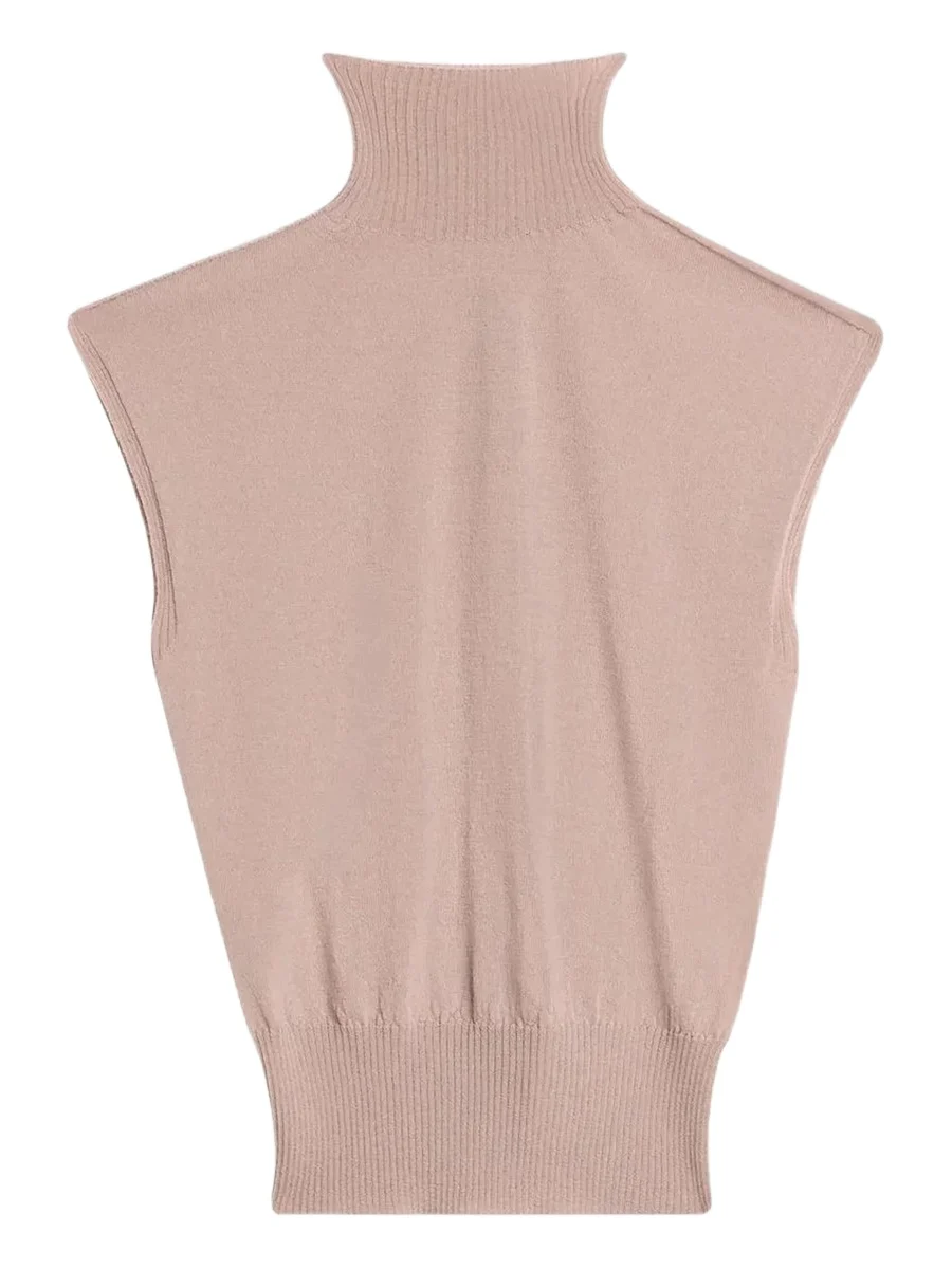 Women's Wool Sleeveless Turtleneck