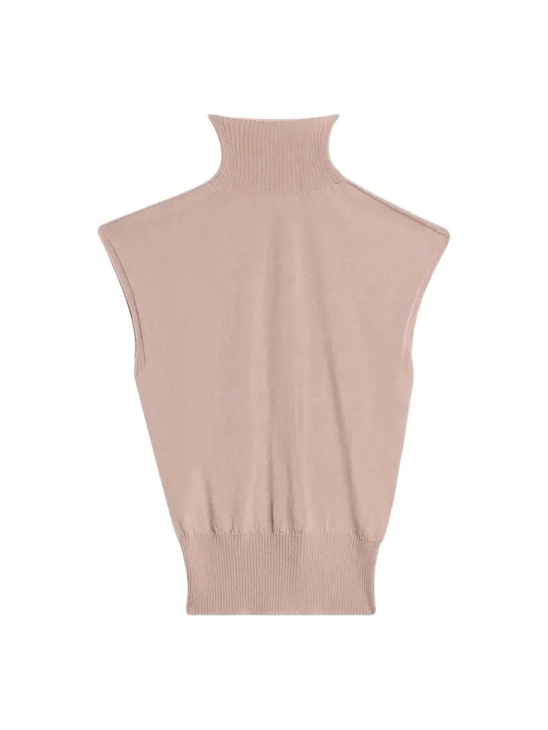 Women's Wool Sleeveless Turtleneck