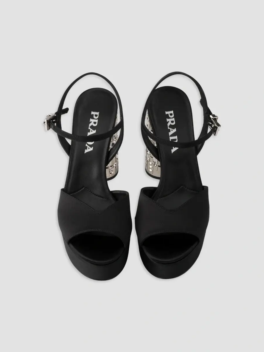 Prada Women's Satin Platform Sandals | Thumbnail 2 Prada Women's Satin Platform Sandals | Thumbnail 2