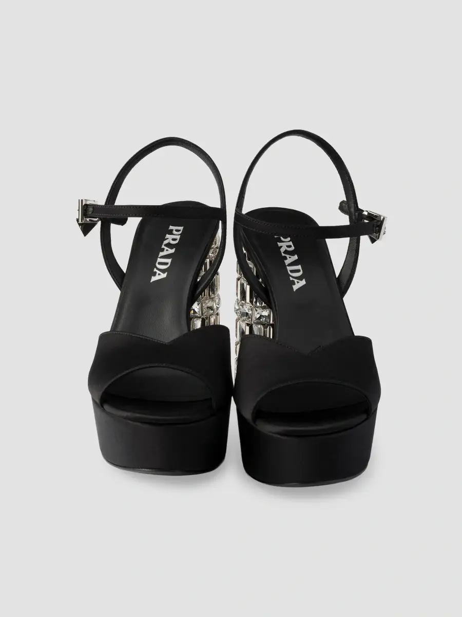 Prada Women's Satin Platform Sandals | Thumbnail 3 Prada Women's Satin Platform Sandals | Thumbnail 3