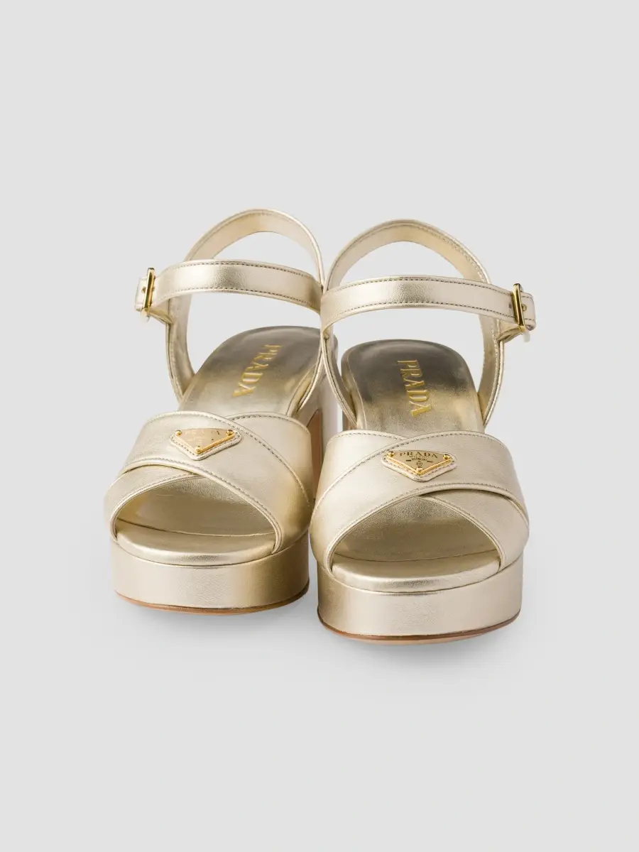 Prada Women's Nappa Leather Platform Sandals | Thumbnail 2