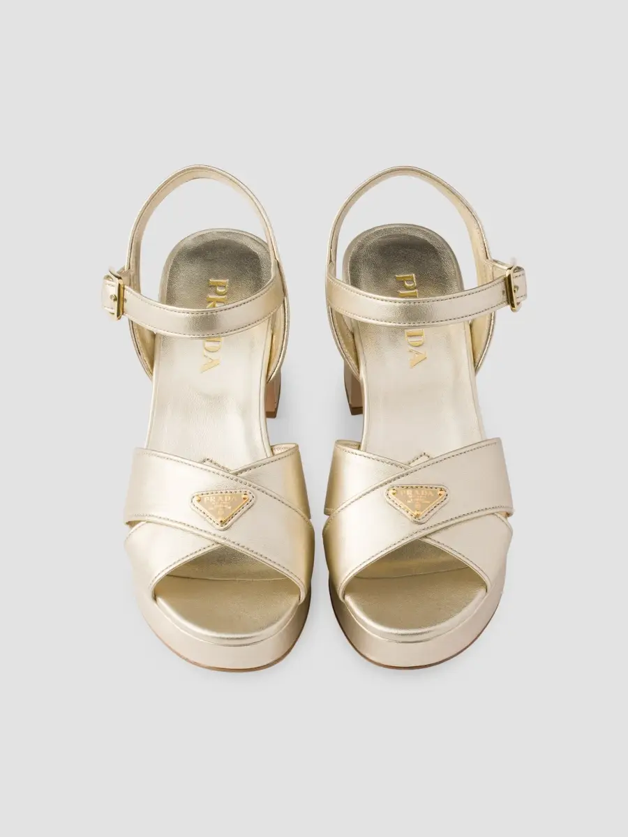 Prada Women's Nappa Leather Platform Sandals | Thumbnail 3