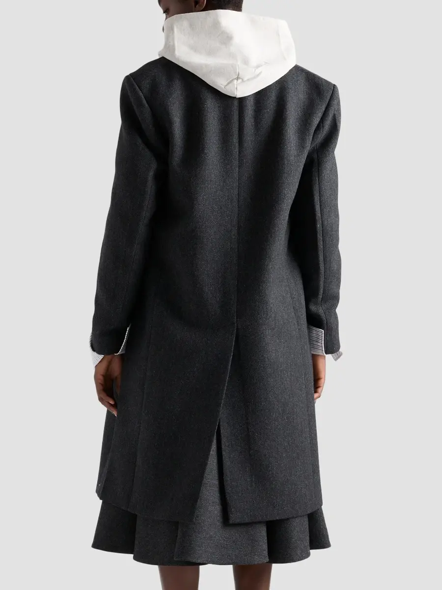 Prada Women's Single Breasted Double Wool Coat | Thumbnail 5