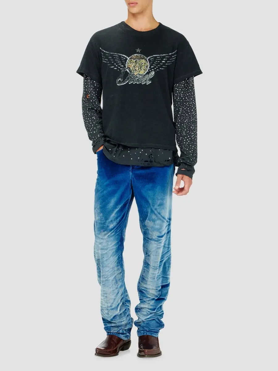 Diesel Men's Gerio Cotton-Blend Crewneck T-Shirt | Thumbnail 2 Diesel Men's Gerio Cotton-Blend Crewneck T-Shirt | Thumbnail 2