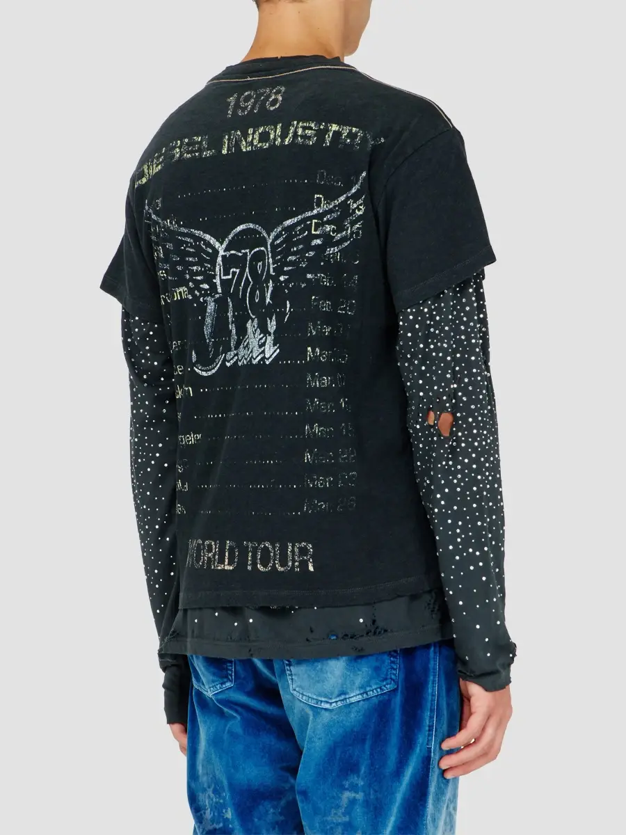Diesel Men's Gerio Cotton-Blend Crewneck T-Shirt | Thumbnail 3 Diesel Men's Gerio Cotton-Blend Crewneck T-Shirt | Thumbnail 3