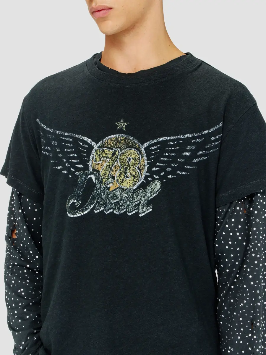 Diesel Men's Gerio Cotton-Blend Crewneck T-Shirt | Thumbnail 5 Diesel Men's Gerio Cotton-Blend Crewneck T-Shirt | Thumbnail 5