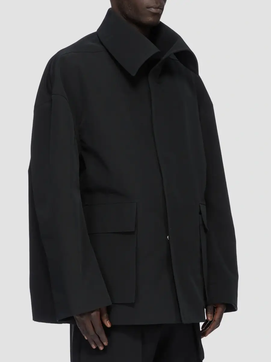 Rick Owens Men's Imbottita Cotton-Blend Shirt Jacket | Thumbnail 4
