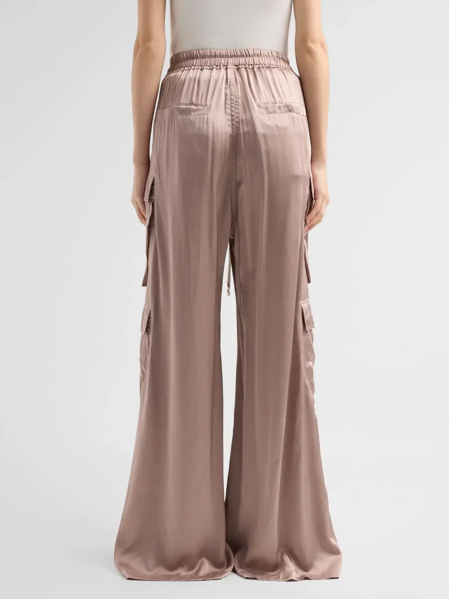 Rick Owens Women's Cargobelas Satin Wide-Leg Pants | Thumbnail 3 Rick Owens Women's Cargobelas Satin Wide-Leg Pants | Thumbnail 3