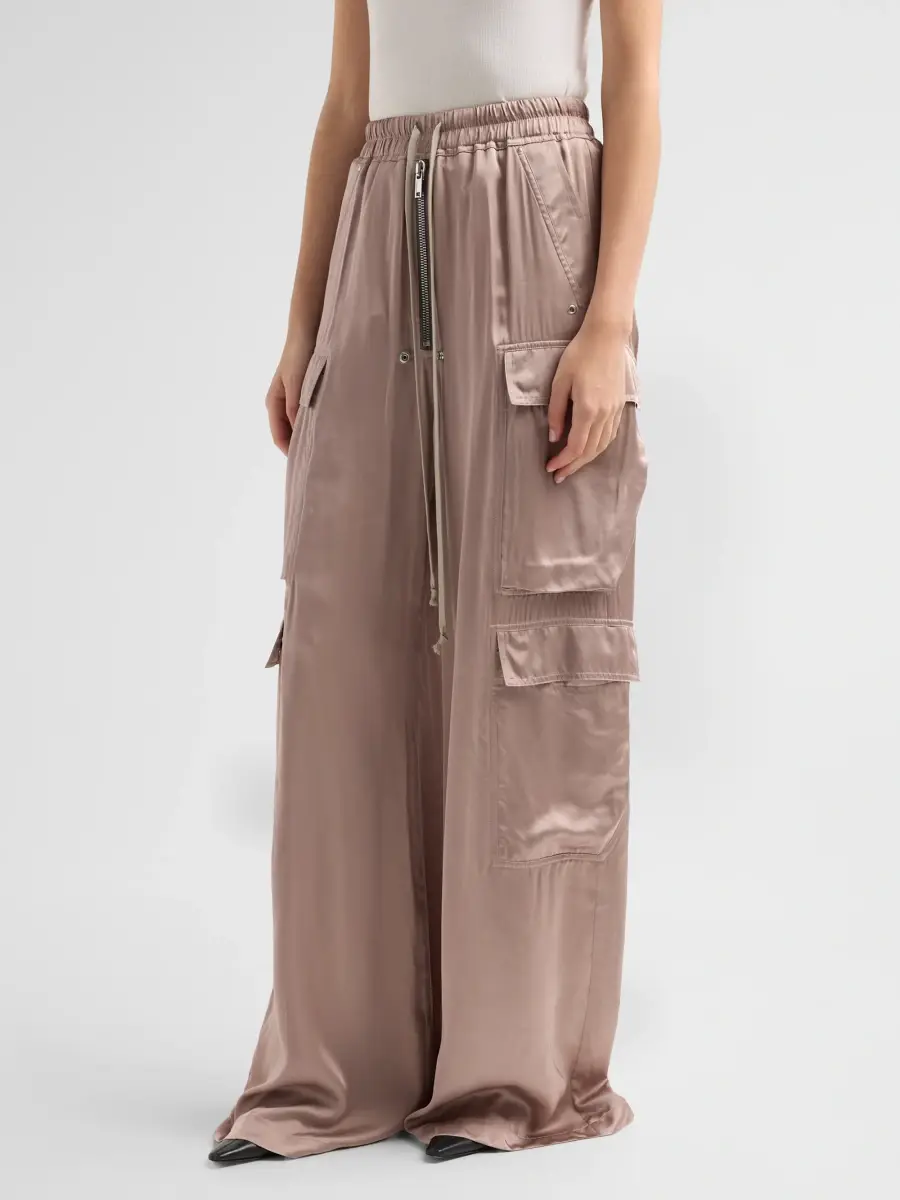 Rick Owens Women's Cargobelas Satin Wide-Leg Pants | Thumbnail 4 Rick Owens Women's Cargobelas Satin Wide-Leg Pants | Thumbnail 4