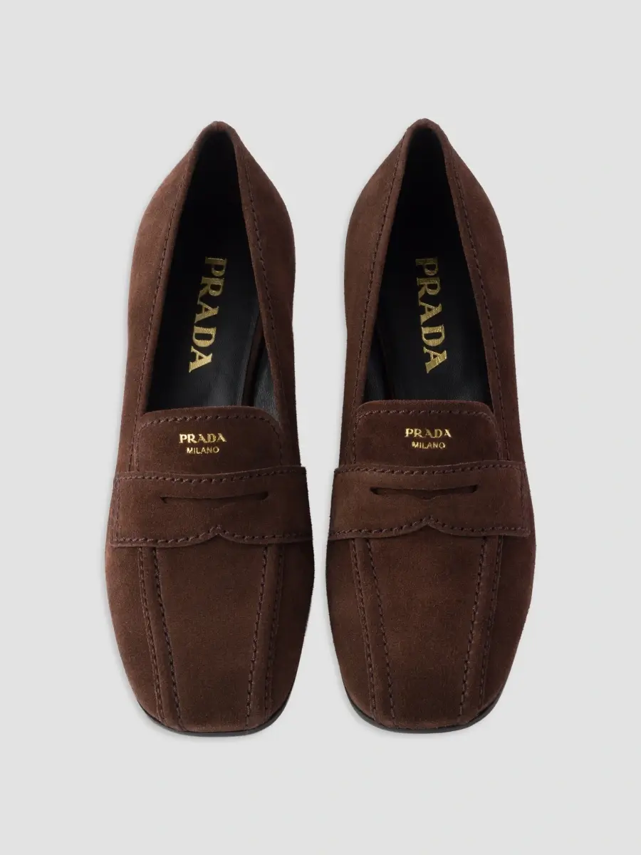 Prada Women's Suede Loafers | Thumbnail 2 Prada Women's Suede Loafers | Thumbnail 2
