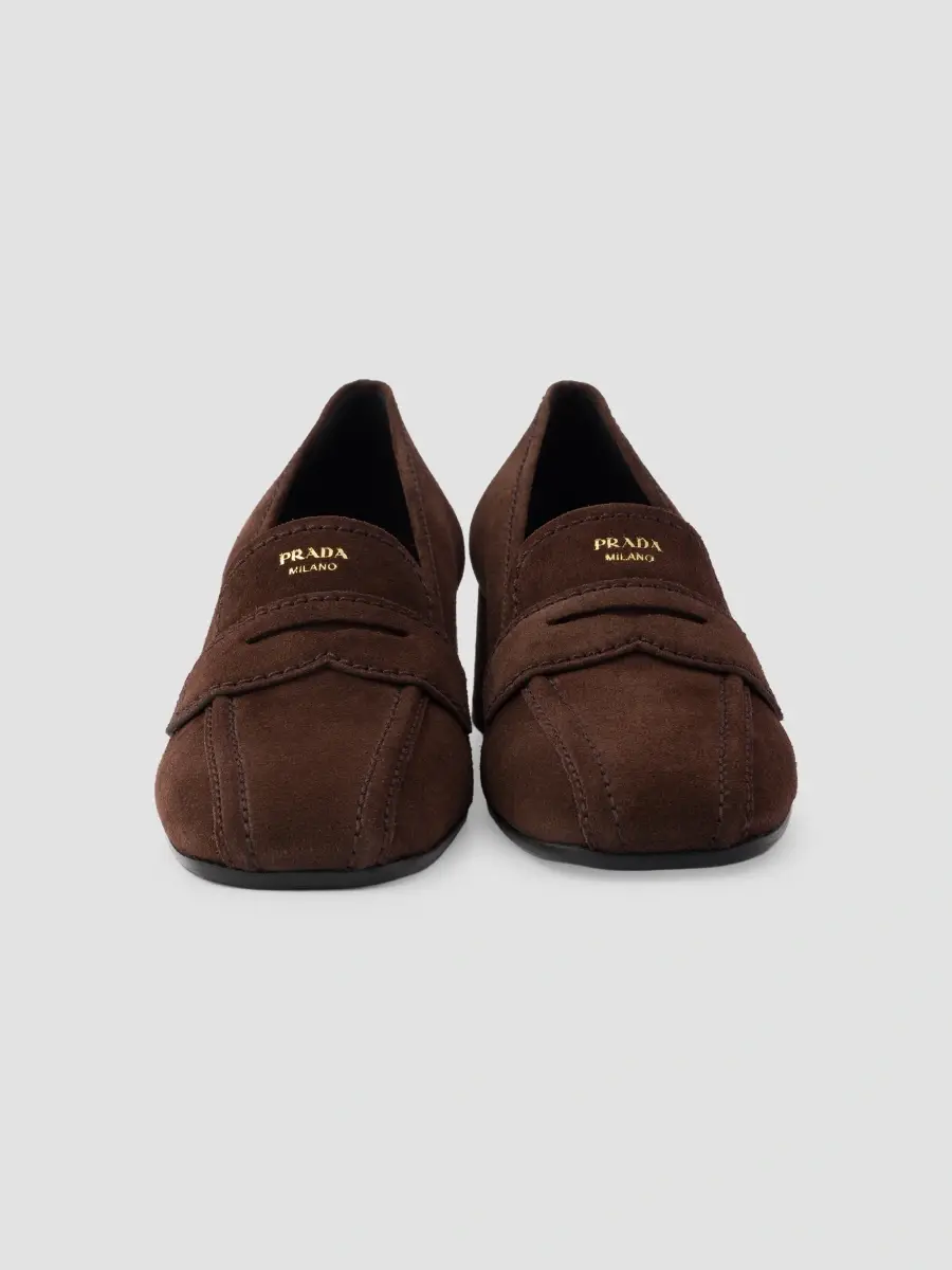 Prada Women's Suede Loafers | Thumbnail 3 Prada Women's Suede Loafers | Thumbnail 3