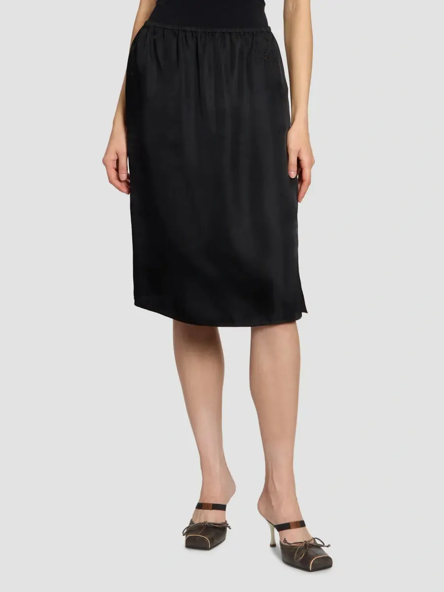 MM6 MAISON MARGIELA Women's Fluid Satin Skirt | Thumbnail 3 MM6 MAISON MARGIELA Women's Fluid Satin Skirt | Thumbnail 3