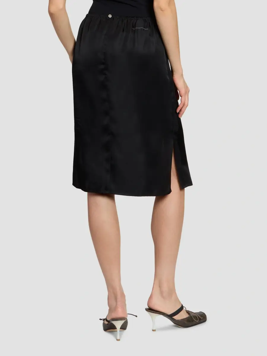 MM6 MAISON MARGIELA Women's Fluid Satin Skirt | Thumbnail 5 MM6 MAISON MARGIELA Women's Fluid Satin Skirt | Thumbnail 5